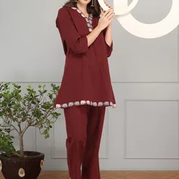 Anouk Floral Printed Printed Cotton Tunic With Trousers Co-Ords image 4