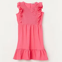 Fame Forever by Lifestyle Girls Embroidered A-Line Knee Length Dress-image-4