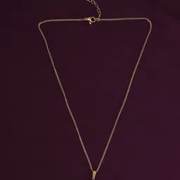 PALMONAS 18K Gold-Plated Classic Emerald Pendant With Chain image 3