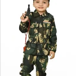 UPTREND VESTURE Unisex Kids Army Print Shirt with Trousers-image-6