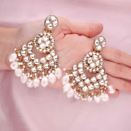 Anouk Diamond Shaped Jhumkas Earrings image 2