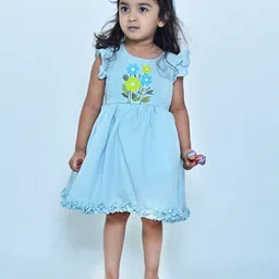 ArthLife Flutter Sleeve Fit & Flare Dress-picture-53