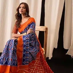 BerMondsey Kalamkari Pure Cotton Block Print Saree image 2