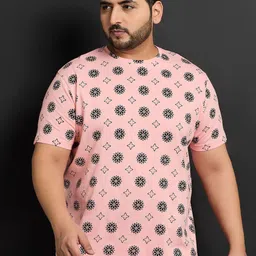 bigbanana Plus Size Floral Round Neck Printed Bio Finish T-shirt-picture-11