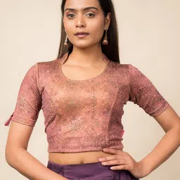 Pushpa Printed Stretchable Saree Blouse-image-86