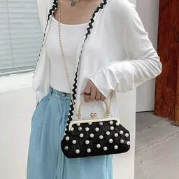 KPOP Women Solid Structured Handheld Bag image 2