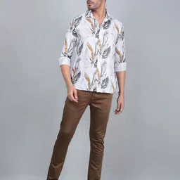 Crimsoune Club Men Floral Printed Classic Slim Fit Casual Shirt-picture-26