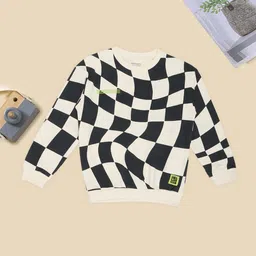 Pantaloons Junior Boys Geometric Printed Round Neck Full Sleeve Sweatshirt-picture-5