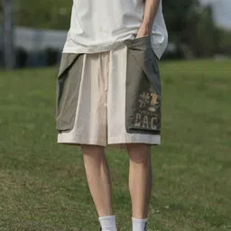 KPOP Men Colourblocked Technology Shorts-picture-31