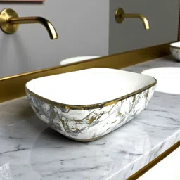 WARRIX LUXURIOUS CERAMIC WASH BASIN | TABLE TOP | DESIGN WASH BASIN | 23 CRETA-G-1331 Counter Top-picture-38