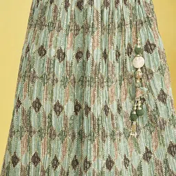 Zeel Clothing Embroidered Silk Sequinned Lehenga & Unstitched Blouse With Dupatta image 4