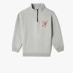 Koton Boys Mock Collar Long Sleeves Pullover Sweatshirt image 5