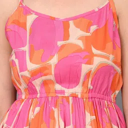 VYMO Print Fit & Flare Maxi Dress image 3