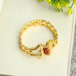 Anvika Unisex Brass Gold-Plated Charm Bracelet image 5