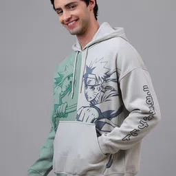 Free Authority Naruto Printed Oversized-Fit Hooded Sweatshirt image 5