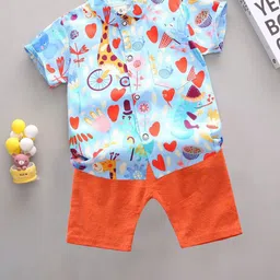 DANGAR Unisex Kids Printed Shirt with Shorts-image-11