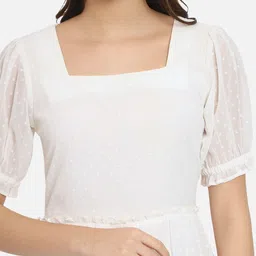 SZN Puff Sleeve Georgette Maxi Dress image 5