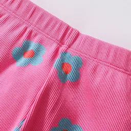 JC SPARKLE Girls Floral Printed Hooded Pure Cotton Sweatshirt With Leggings image 2