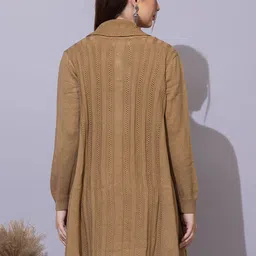 Anouk Self Design Open Front Longline Shrug image 5