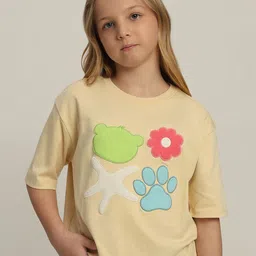 Vero Moda Girls Floral Printed Round Neck Organic Cotton T-shirt-image-22