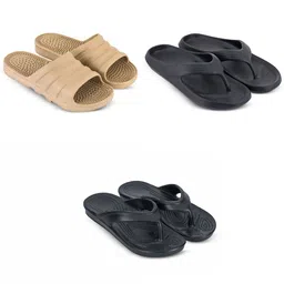 Feel alive Men Set of 3 Self Design Sliders-picture-21