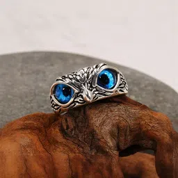 J.S ENTERPRISES Unisex Handcrafted Stainless Steel Owl Finger Ring-image-72