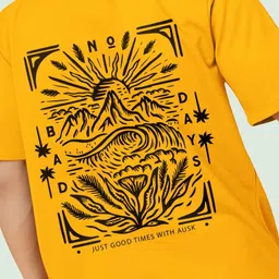AUSK Graphic Printed Round Neck Cotton Oversized T-shirt image 2