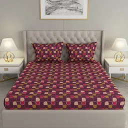 Raymond Home Lush Petal Purple Printed Microfiber 110 TC Queen Bedsheet Set 2.25 m x 2.2 m image 3