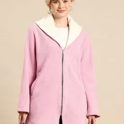 Qurvii Hooded Longline Fleece Tailored Jacket-picture-24