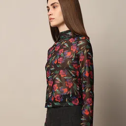 ONLY Floral Print Net Top image 4