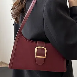 LULU & SKY Colourblocked PU Structured Shoulder Bag image 5