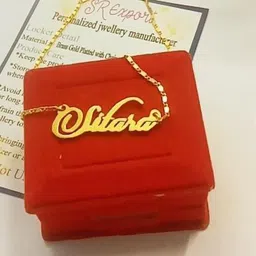 SR Export Gold-Plated Sitara Name Pendant Necklace-picture-32