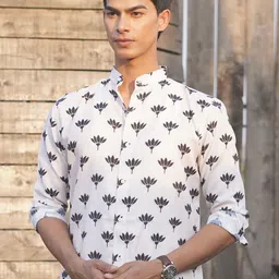 SHIWAM ETHNIX Men Opaque Printed Casual Shirt image 1