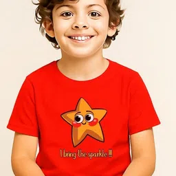 TAGWEAR Boys Typography Printed Drop-Shoulder Sleeves Applique T-shirt-picture-27