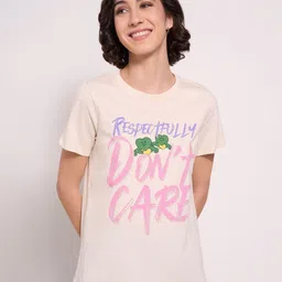 People Women Typography Raw Edge Boxy T-shirt-image-62