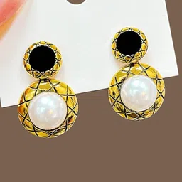 AKISON JEWELS Women Stone Studded Gold Plated Earrings-picture-47