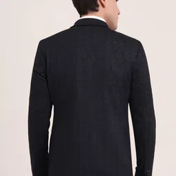 JB STUDIO Self Design Notched Lapel Long Sleeves Single Breasted Blazer image 5