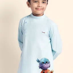 DEVOILER Boys Printed Mandarin Collar Kurta image 5