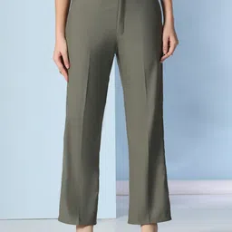 TAHVO Women Smart Wide Leg Mid-Rise Trousers-picture-35