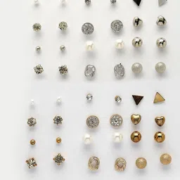 Scintillare By Sukkhi Set Of 24 Gold-Plated Crystals Studded Spherical Shaped Studs-picture-26