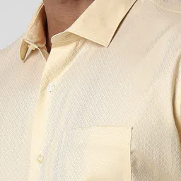 Van Heusen Men Spread Collar Textured Cotton Formal Shirt image 4