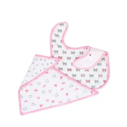 The White Cradle  Infant Pack Of 2 Printed Bibs image 2