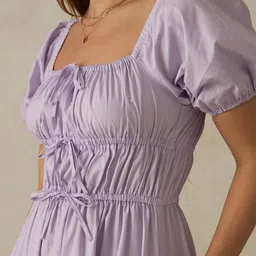 Virgio Zorelle Purple Tie Detail Dress image 4