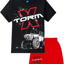 LITTLE LUSH Boys Printed T-shirt with Shorts-picture-13