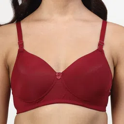 LILY dapyklis Women Pack Of 2 Solid Full Coverage Lightly Padded Non Wired T-shirt Bra image 5