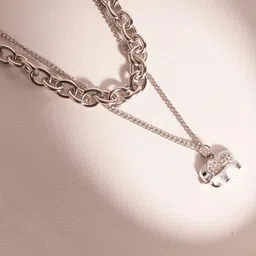 SALTY Artificial Stone-Studded Embrace Layered Necklace-picture-48