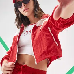 Street By Tokyo Talkies Women Hooded Colourblocked Sporty Jacket-picture-11