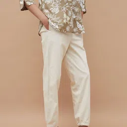 Colour Me by Melange Women Solid Easy Wash Trousers-picture-14