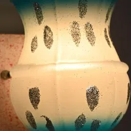 SOMIL Blue Glass Cylinder Printed Wall Lamps image 2