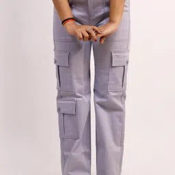 MODFUSE Grey Cotton Relaxed Fit Jeans-picture-18